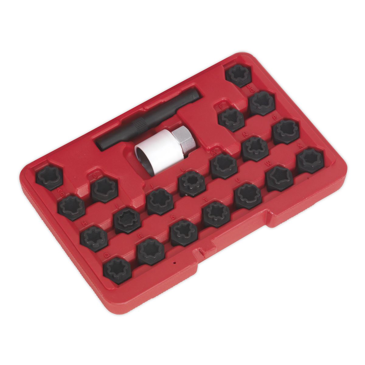 Sealey SX206 Locking Wheel Nut Key Set 22pc - Audi Sealey