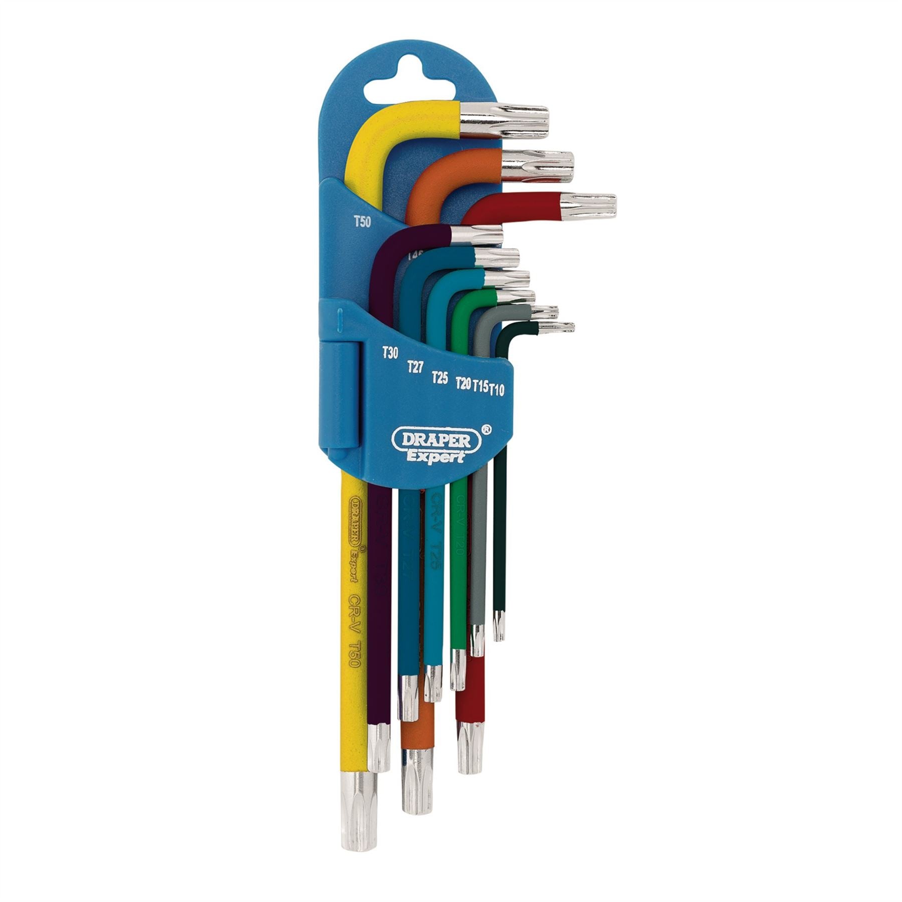 Draper 66143 TX-STAR® Metric Coloured Long Arm Key Set 9 Piece Draper