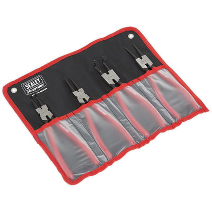 Sealey AK8456 Internal/External Circlip Pliers Set 4pc 230mm Sealey