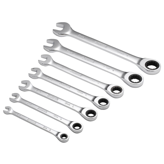 Draper 25397 HI-TORQ® Metric Ratcheting Combination Spanner Set 7 Piece Draper