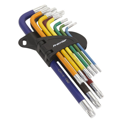 Sealey AK7193 TRX-Star* Key Set 9pc Colour-Coded Long Sealey