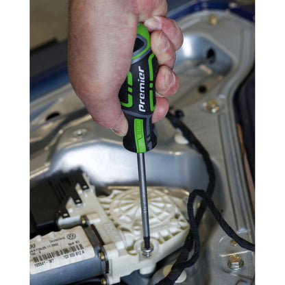 Sealey AK4323HV Screwdriver Set 8pc Security TRX-Star* GripMAX® - Hi-Vis Green Sealey