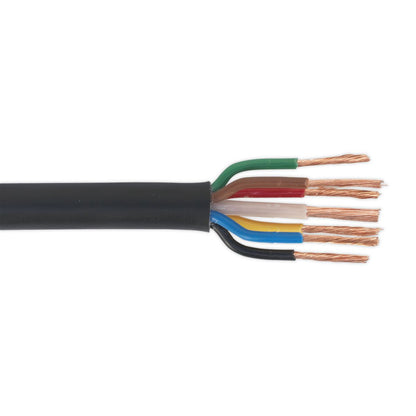 Sealey AC28307CTH Automotive Cable Thin Wall 6 x 1mm² 32/0.20mm 1 x 2mm² 28/0.30mm 30m Black Sealey