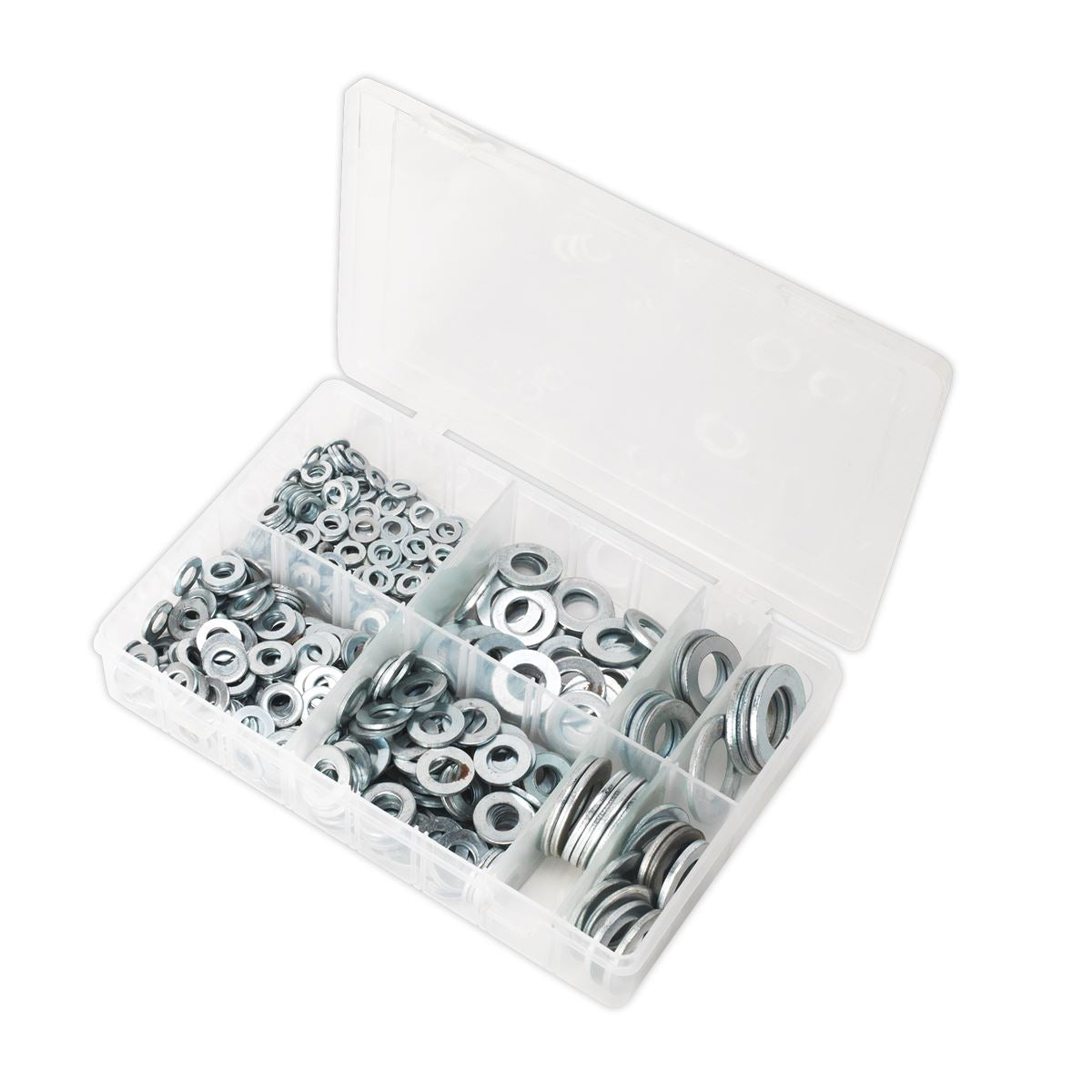 Sealey AB056WC Flat Washer Assortment 495pc M6-M24 Form C Metric Sealey