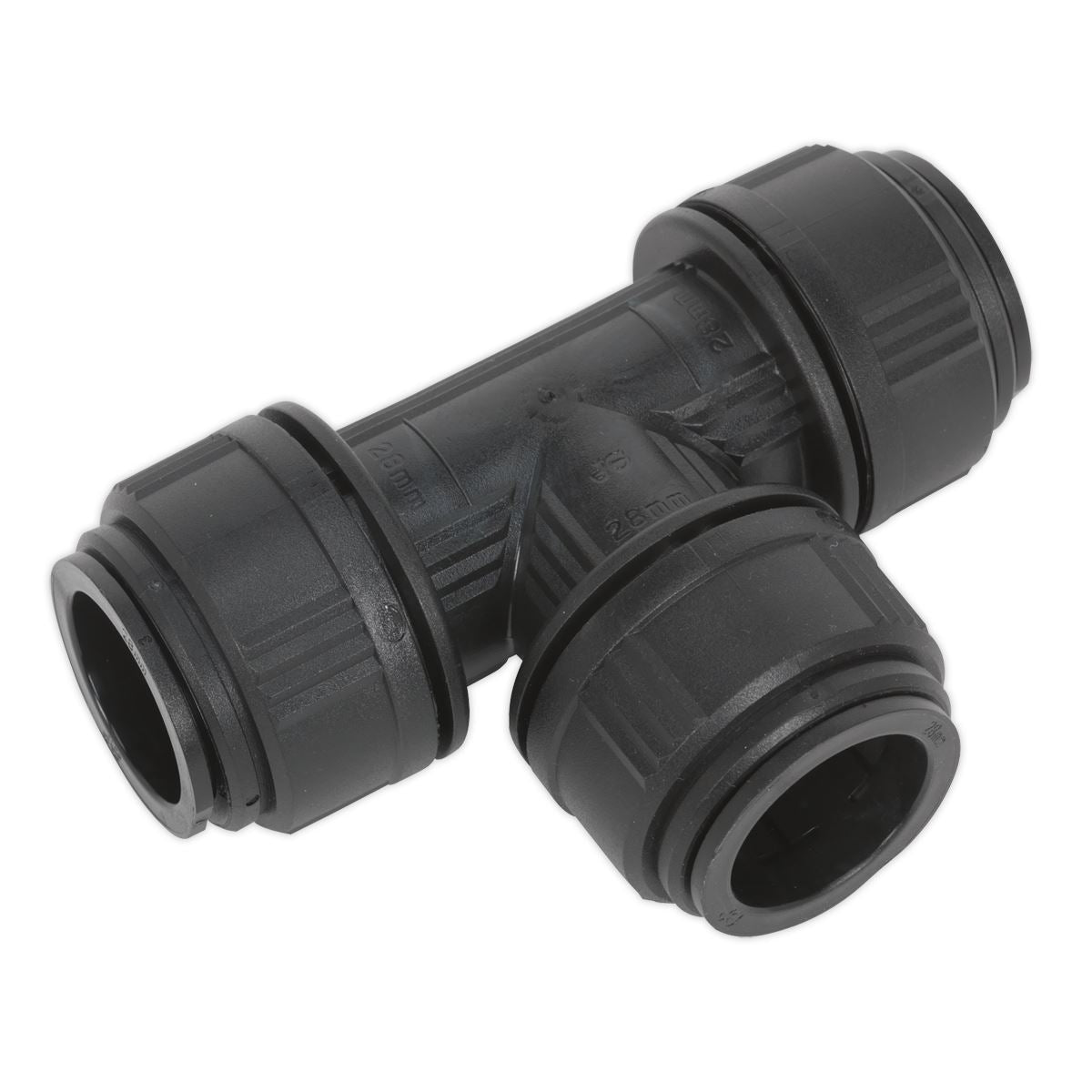 Sealey CAS28ET Equal Tee Ø28mm Pack of 5 (John Guest Speedfit® - PM0228E) Sealey