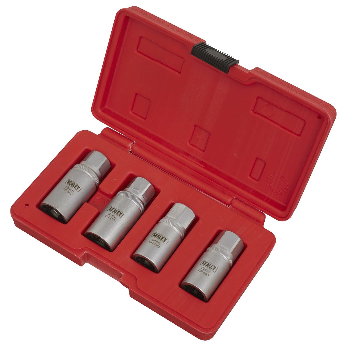 Sealey AK723 Stud Extractor Set 4pc 1/2"Sq Drive Metric Sealey