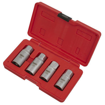Sealey AK723 Stud Extractor Set 4pc 1/2"Sq Drive Metric Sealey