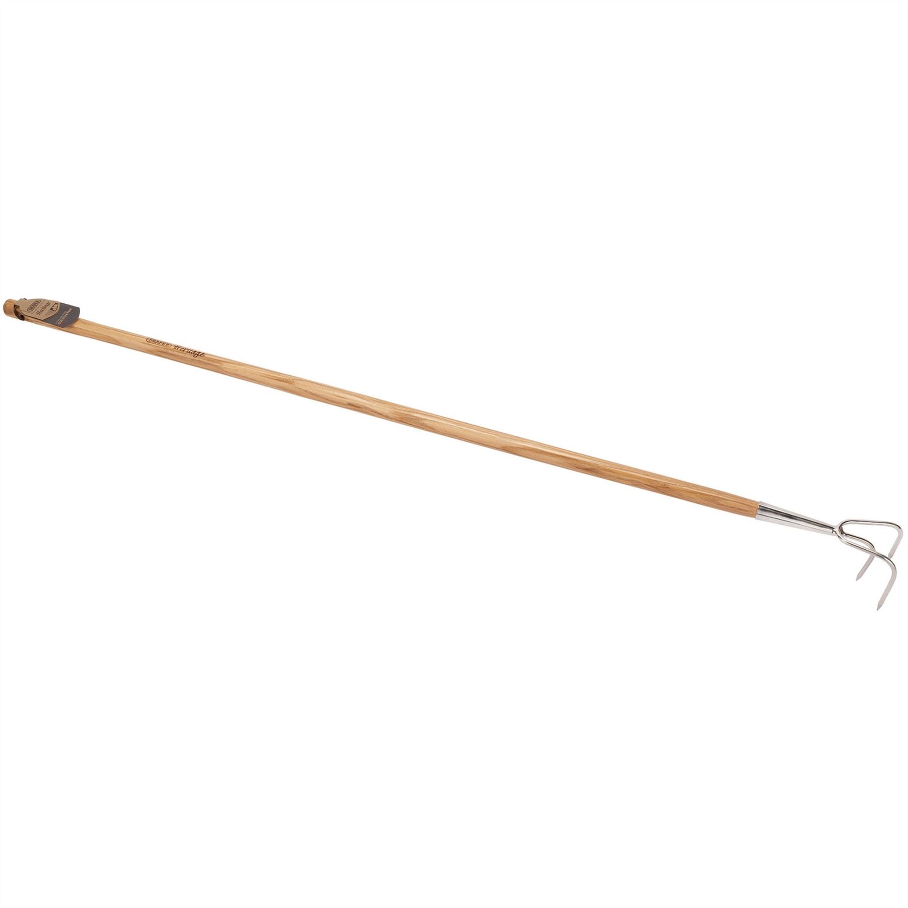 Draper 99017 Heritage Stainless Steel 3 Prong Cultivator with Ash Handle Draper