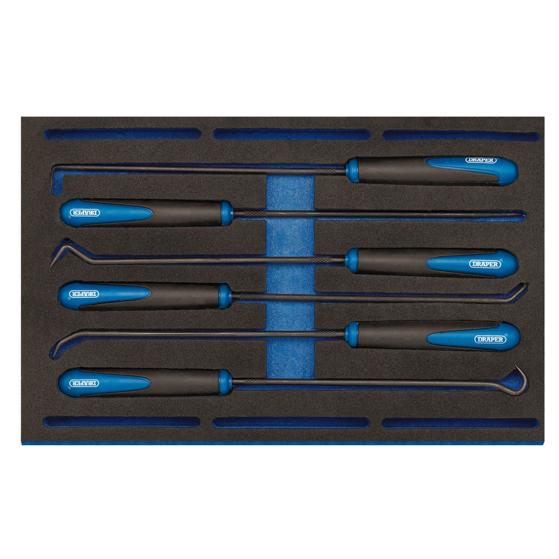 Draper 63494 Long Reach Hook and Pick Set in 1/4 Drawer EVA Insert Tray 6 Piece Draper