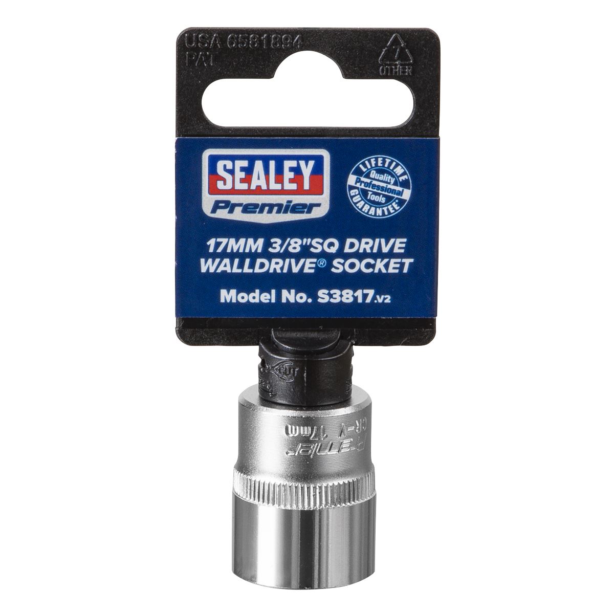 Sealey S3817 WallDrive® Socket 17mm 3/8"Sq Drive Sealey
