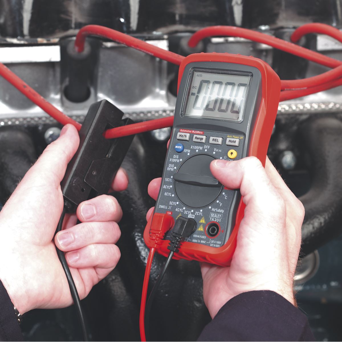 Sealey TA201 Digital Automotive Analyser 13-Function with Inductive Coupler Sealey