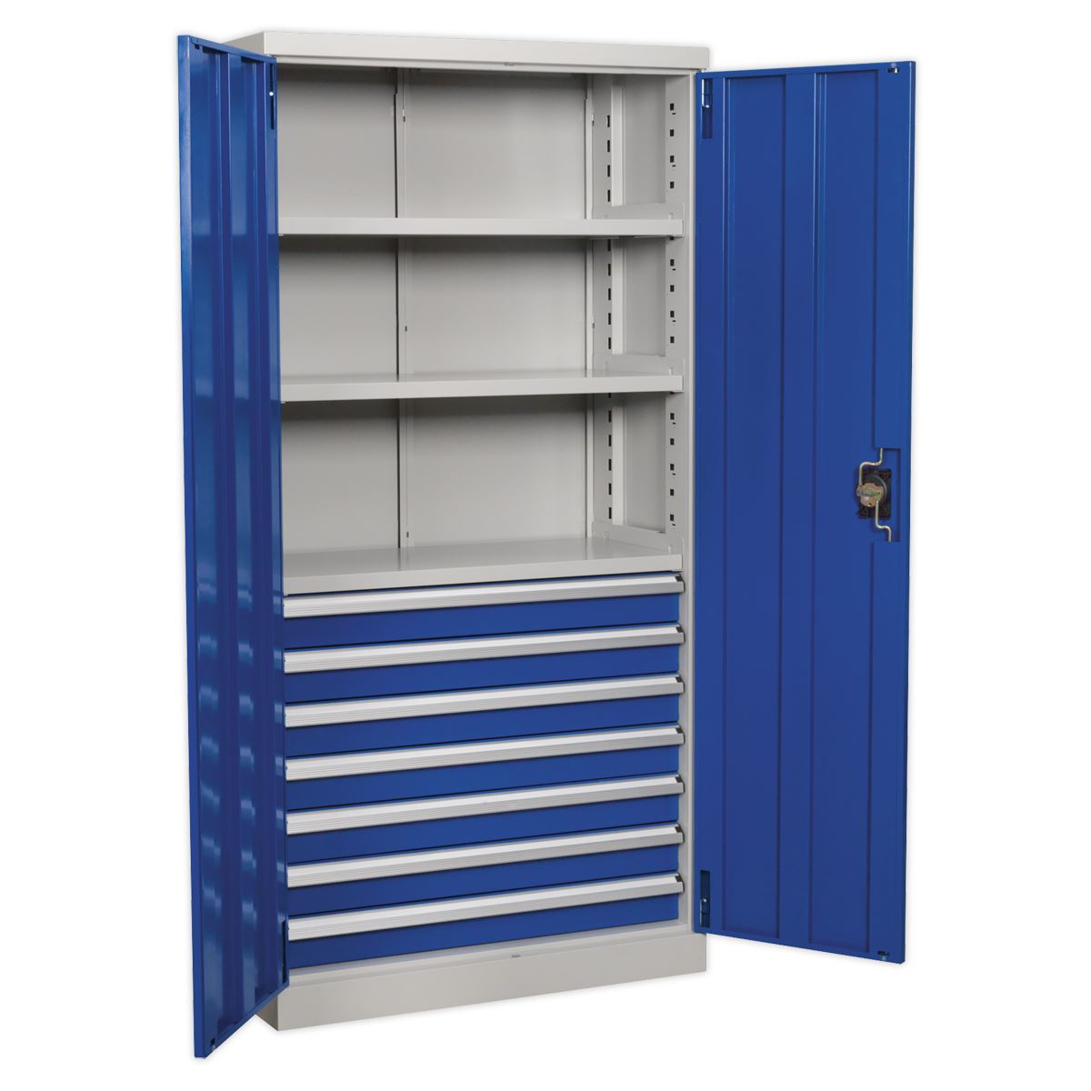 Sealey APICCOMBO7 Industrial Cabinet 7 Drawer 3 Shelf 1800mm Sealey
