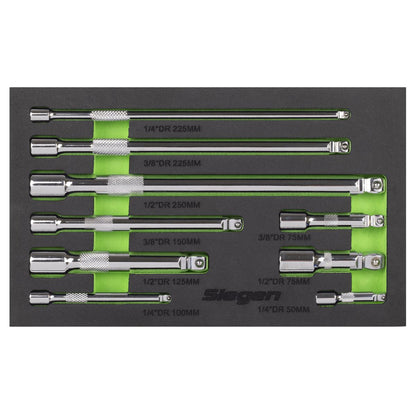 Siegen S01292 Extension Bar Set 1/4", 3/8" & 1/2"Sq Drive 9pc Siegen