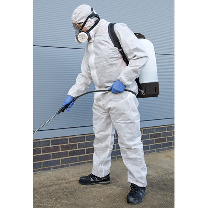 Sealey 9601XL Disposable Coverall White - X-Large Sealey