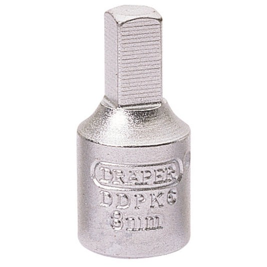 Draper 38324 Square Drain Plug Key 3/8" Sq. Dr. 8mm Draper