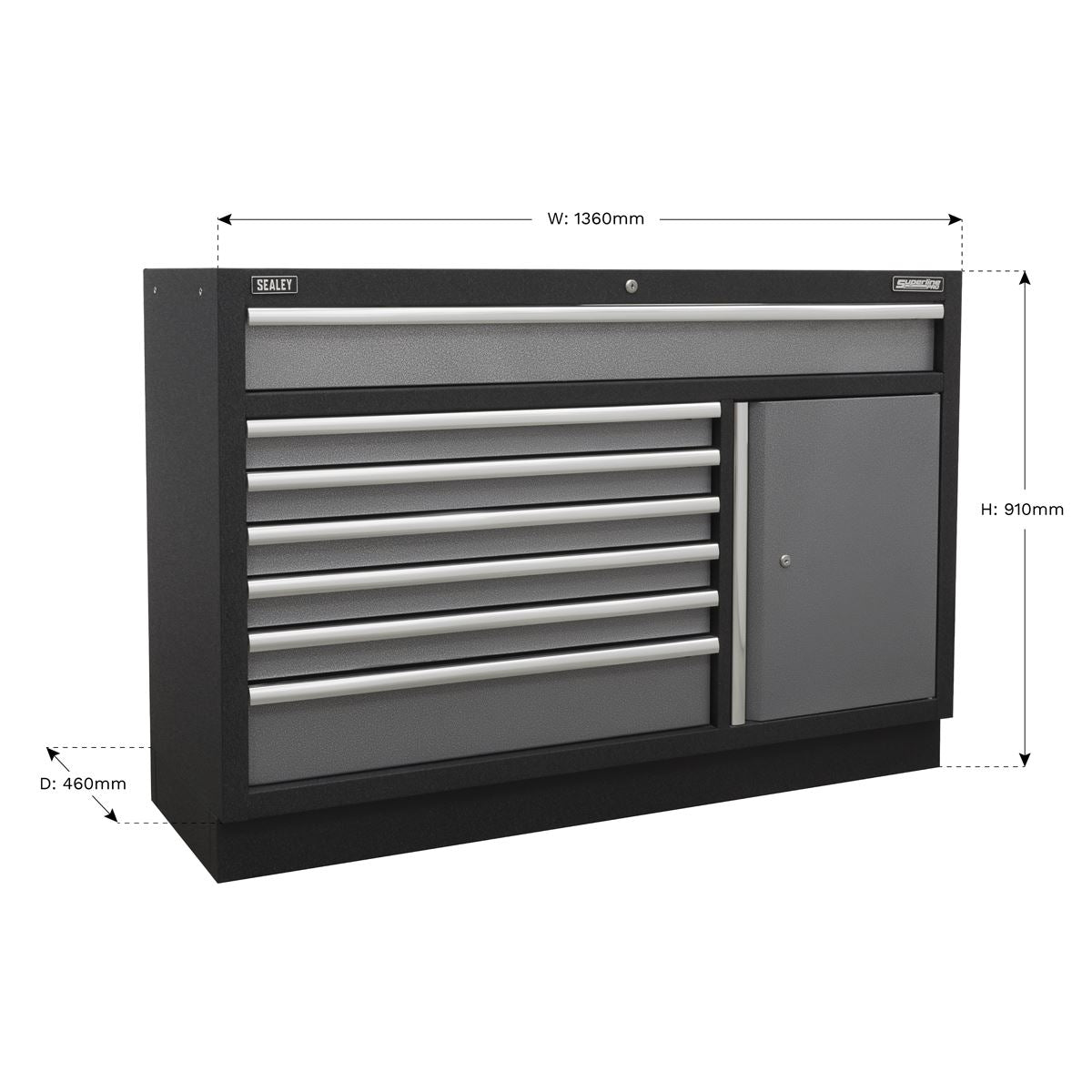 Sealey APMS64 Modular 7 Drawer Floor Cabinet 1360mm Sealey