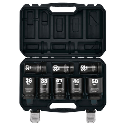 Draper 20210 HI-TORQ® Metric Deep Impact Socket Set 1" Sq. Dr. 8 Piece Draper