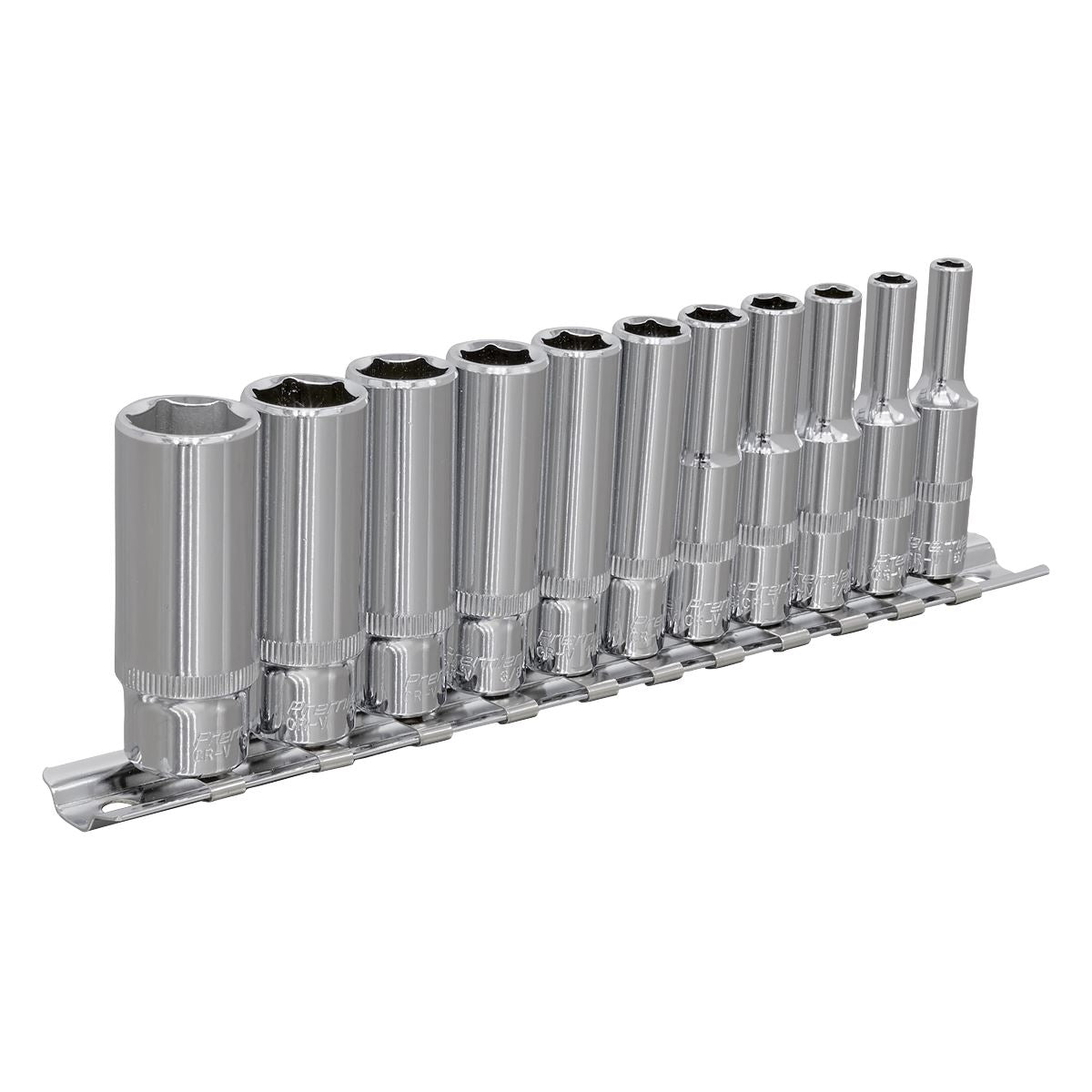 Sealey AK2671 Socket Set 11pc 1/4"Sq Drive Deep WallDrive® Imperial Sealey