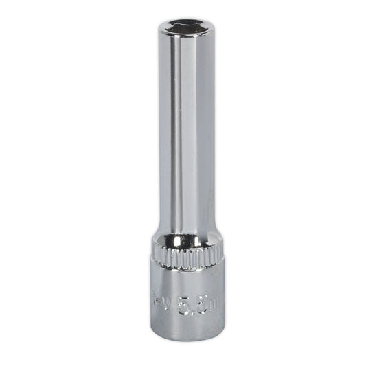 Sealey SP14055D WallDrive® Socket 5.5mm 1/4"Sq Drive Deep Fully Polished Sealey