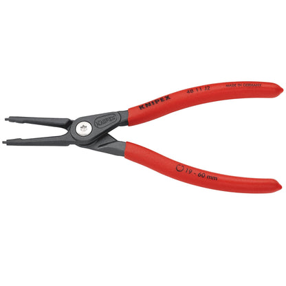 Knipex 75079 48 11 J2 SB Precision Circlip Pliers for internal circlips in bore holes with non-slip plastic coating grey atramentized 180mm Knipex