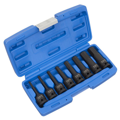 Sealey AK5601 Impact Hex Socket Bit Set 1/2"Sq Drive Sealey
