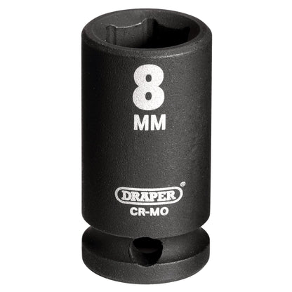 Draper 05012 Expert HI-TORQ® 6 Point Impact Socket 1/4" Sq. Dr. 8mm Draper