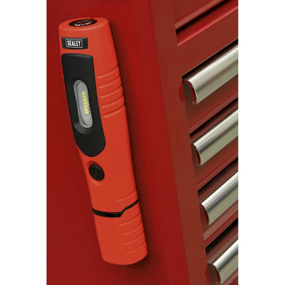 Sealey LED3602R Rechargeable 360° Inspection Light 4W & 3W SMD LED Red Lithium-ion Sealey