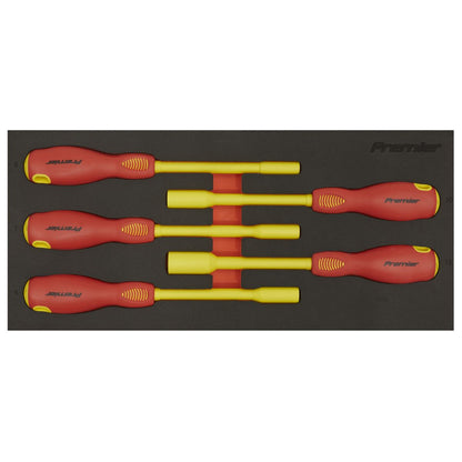 Sealey TBTE08 Insulated Nut Driver Set 5pc with Tool Tray - VDE Approved Sealey