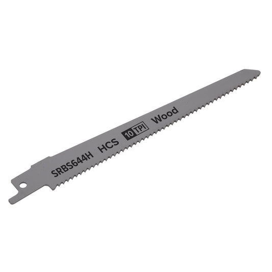 Sealey SRBS644H Reciprocating Saw Blade Clean Wood 150mm 10tpi - Pack of 5 Sealey
