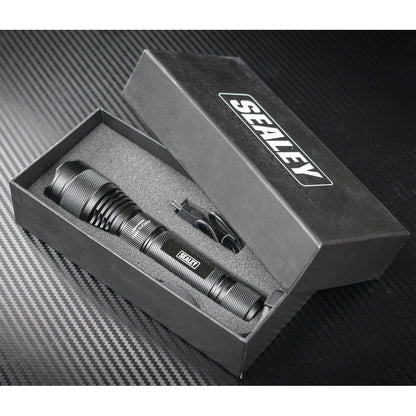 Sealey LED449 Aluminium Torch 10W SMD LED Adjustable Focus Rechargeable Sealey