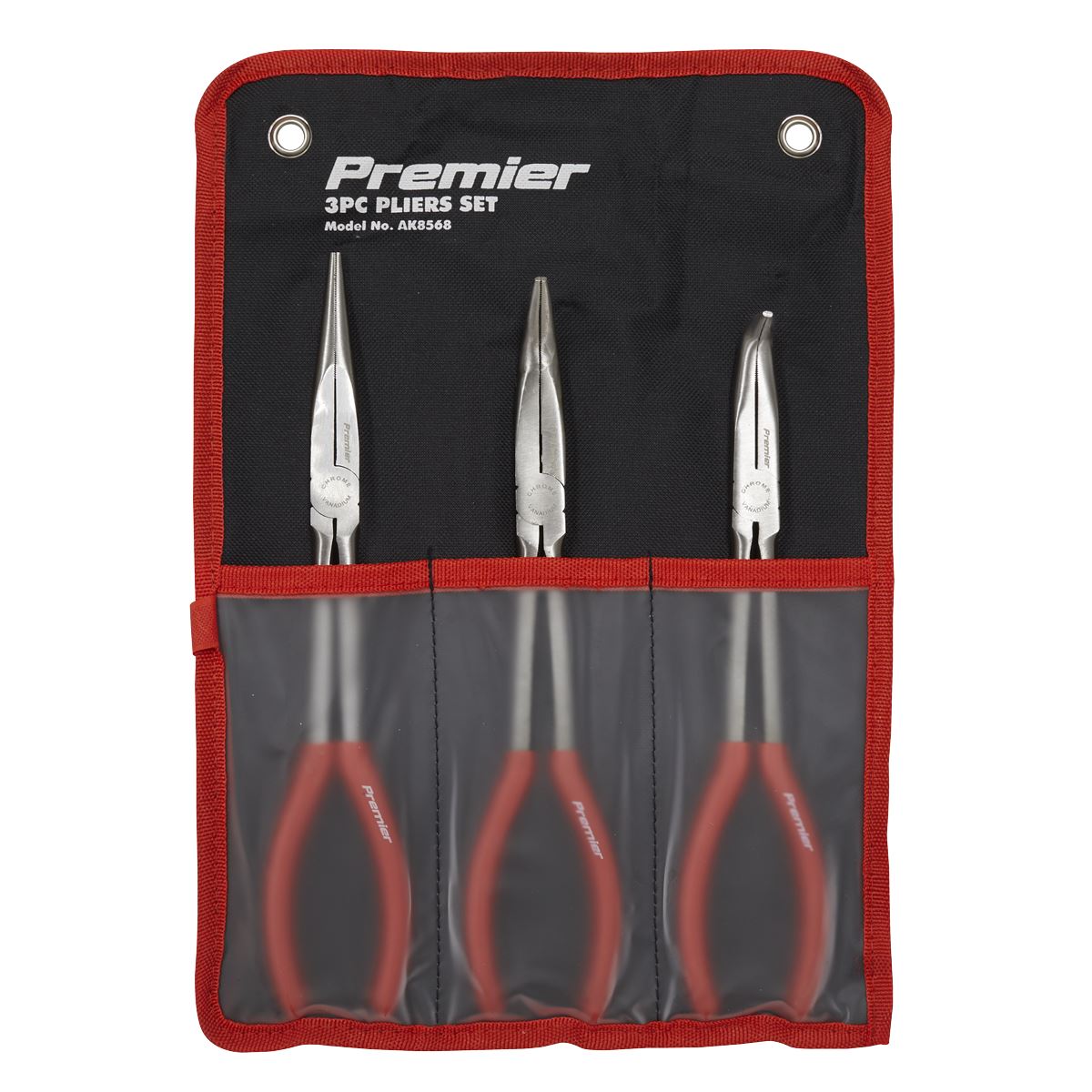 Sealey AK8568 Needle Nose Pliers Set 3pc 280mm Sealey