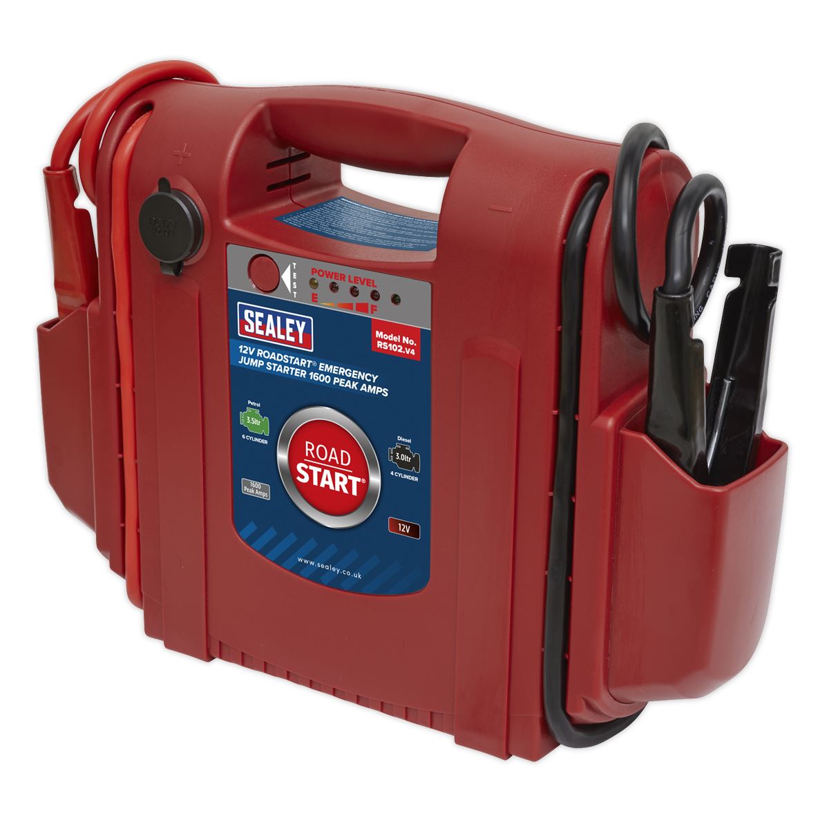 Sealey RS102 RoadStart® Emergency Jump Starter 12V 1600 Peak Amps Sealey