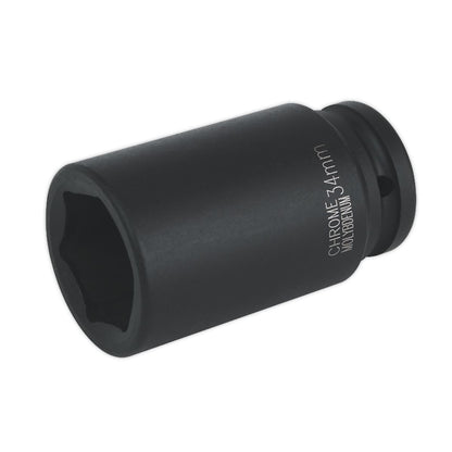 Sealey IS3434D Impact Socket 34mm Deep 3/4"Sq Drive Sealey