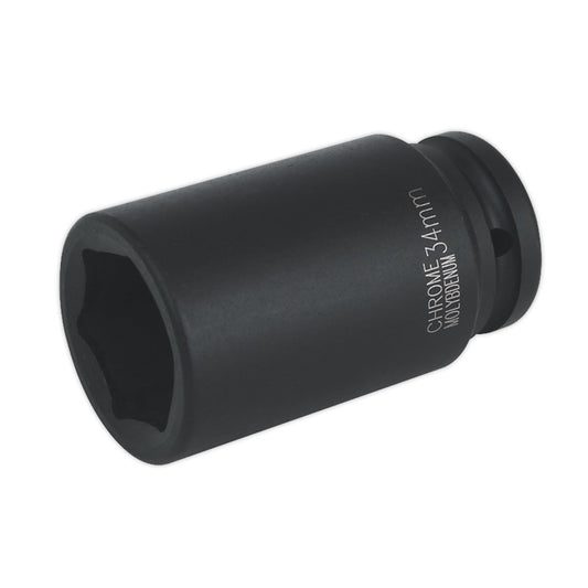 Sealey IS3434D Impact Socket 34mm Deep 3/4"Sq Drive Sealey