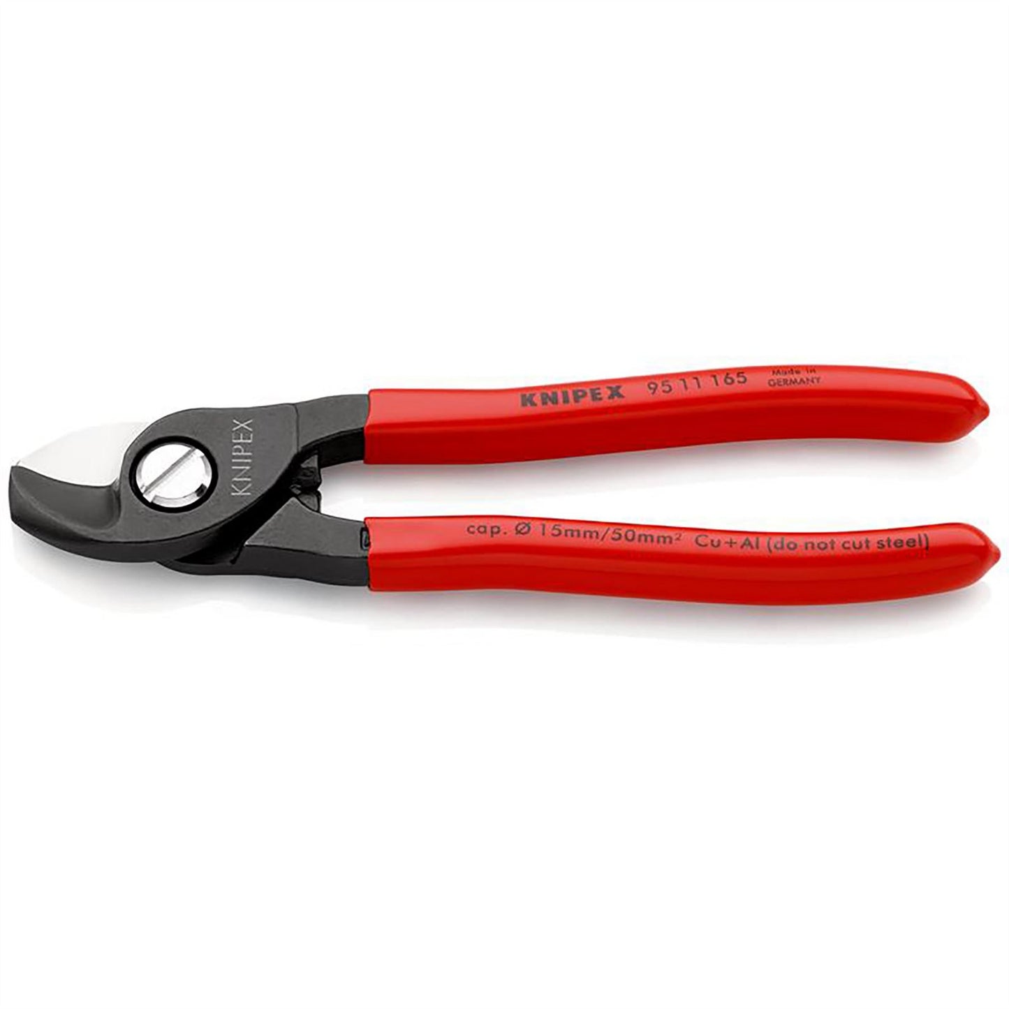 Knipex 19590 95 11 165 Cable Shears plastic coated burnished 165mm Knipex