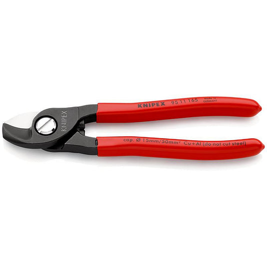 Knipex 19590 95 11 165 Cable Shears plastic coated burnished 165mm Knipex
