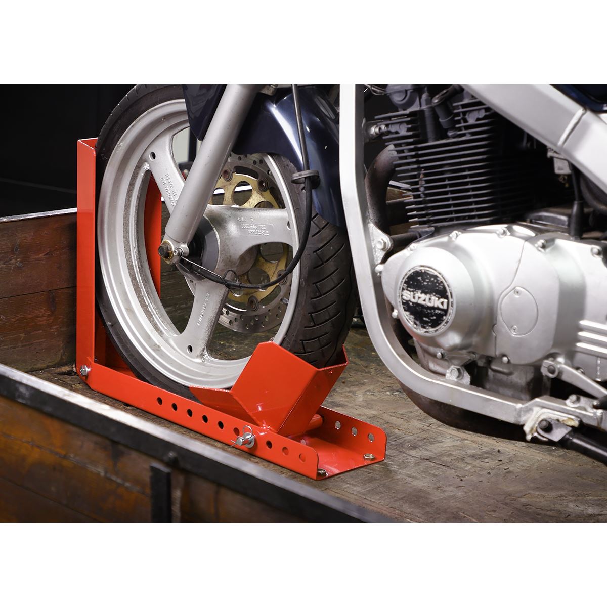 Sealey WCR02 Motorcycle Roll-in Wheel Clamp Bolt Down Sealey