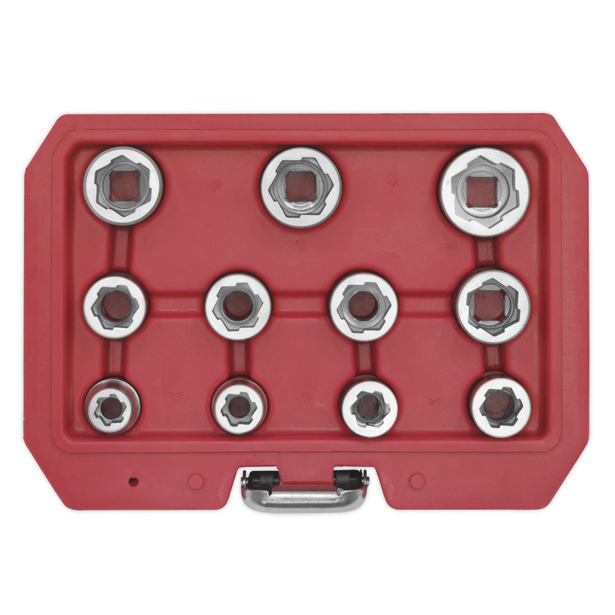 Sealey AK7281 Bolt Extractor Socket Set 11pc 3/8"Sq Drive Metric Sealey