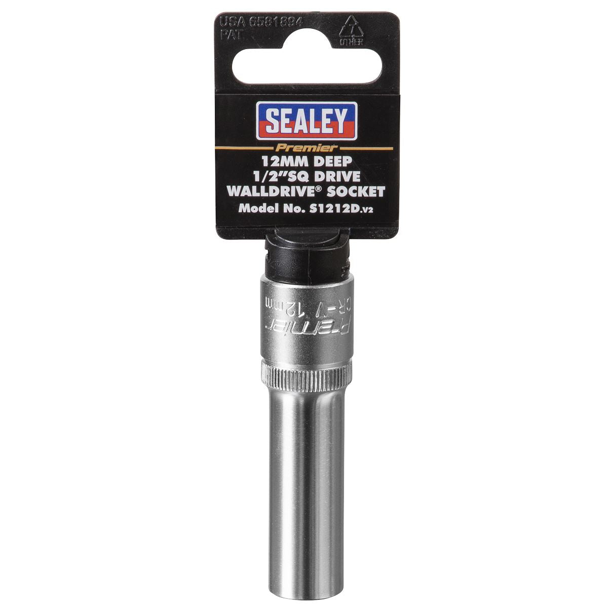 Sealey S1212D WallDrive® Socket 12mm Deep 1/2"Sq Drive Sealey