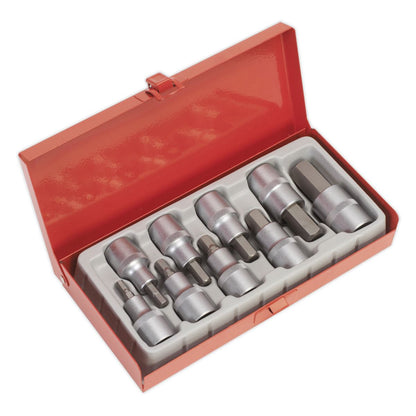 Sealey AK620 Hex Socket Bit Set 9pc 1/2"Sq Drive Sealey