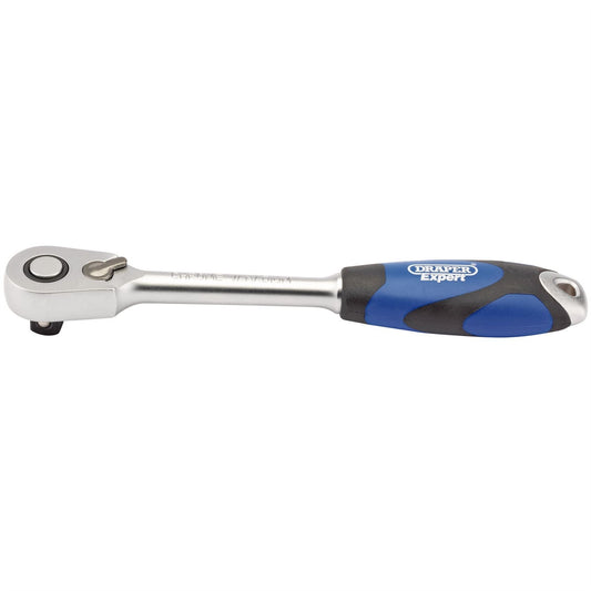 Draper 26516 60 Tooth Micro Head Reversible Soft Grip Ratchet 1/2" Sq. Dr. Draper