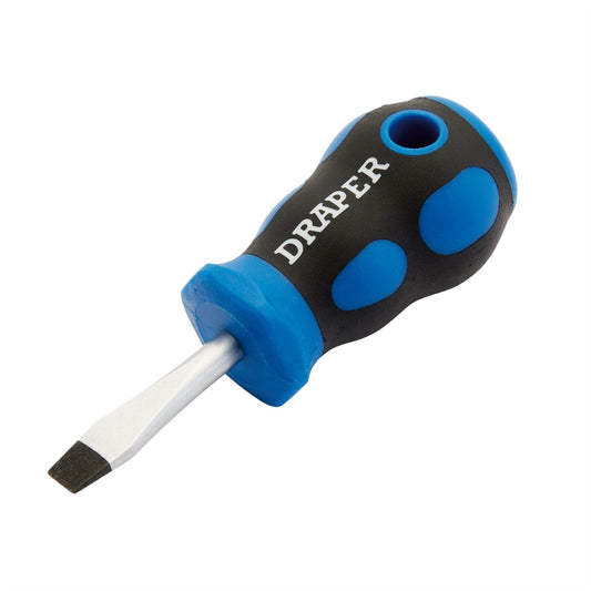 Draper 48921 Soft Grip Plain Slot Screwdriver 6.0 x 38mm Draper