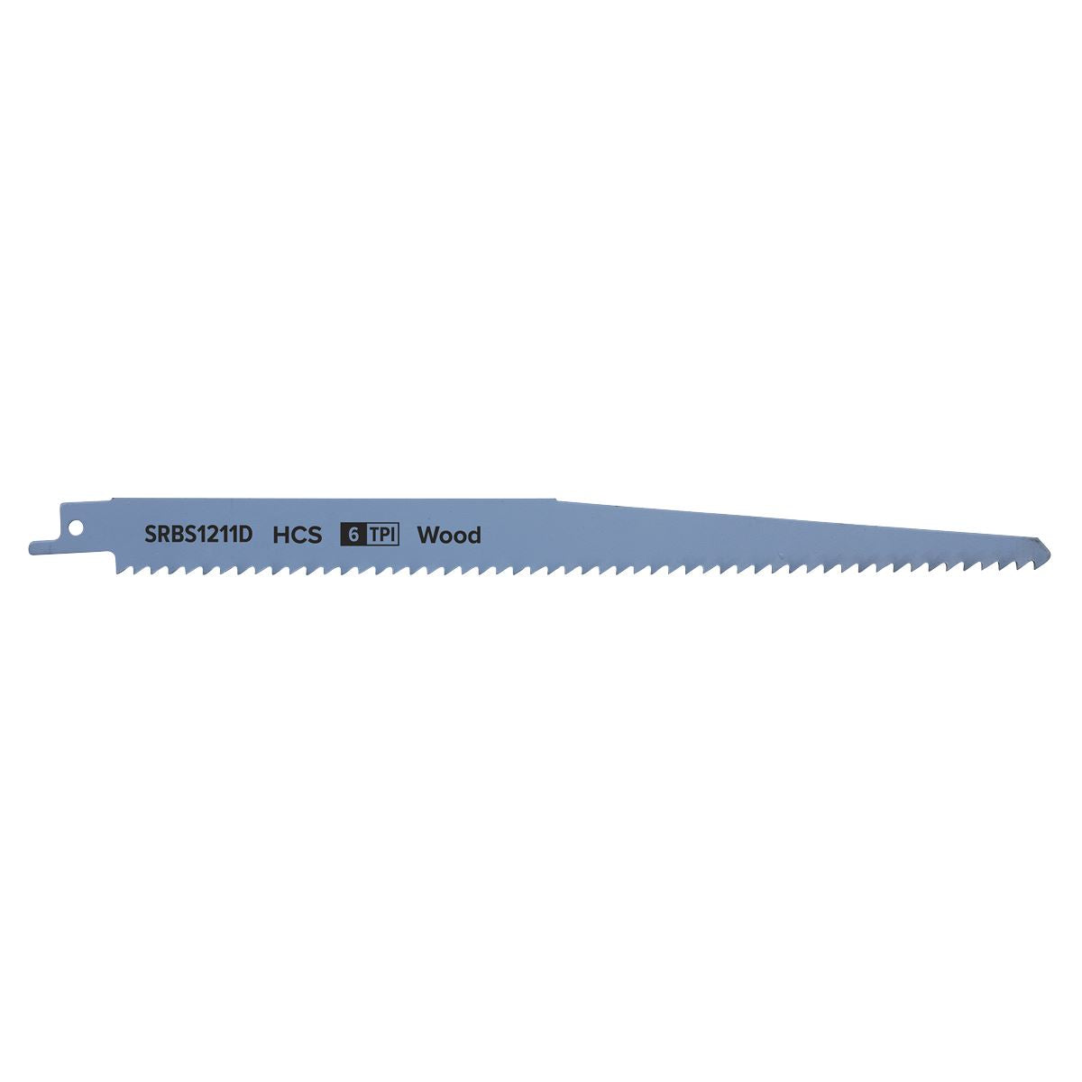 Sealey SRBS1211D Reciprocating Saw Blade Clean Wood 250mm 6tpi - Pack of 5 Sealey