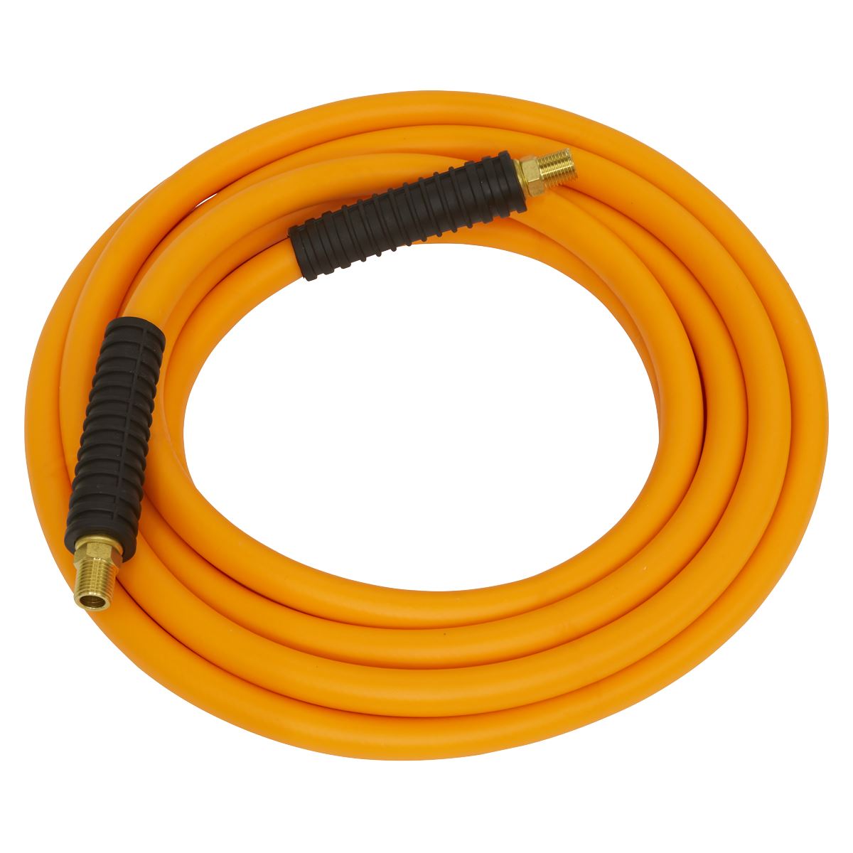 Sealey AHHC1538 Air Hose 15m x Ø10mm Hybrid High-Visibility with 1/4"BSP Unions Sealey