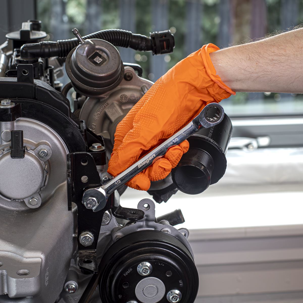 Siegen S0984 Combination Ratchet Spanner Set 8pc Imperial Siegen