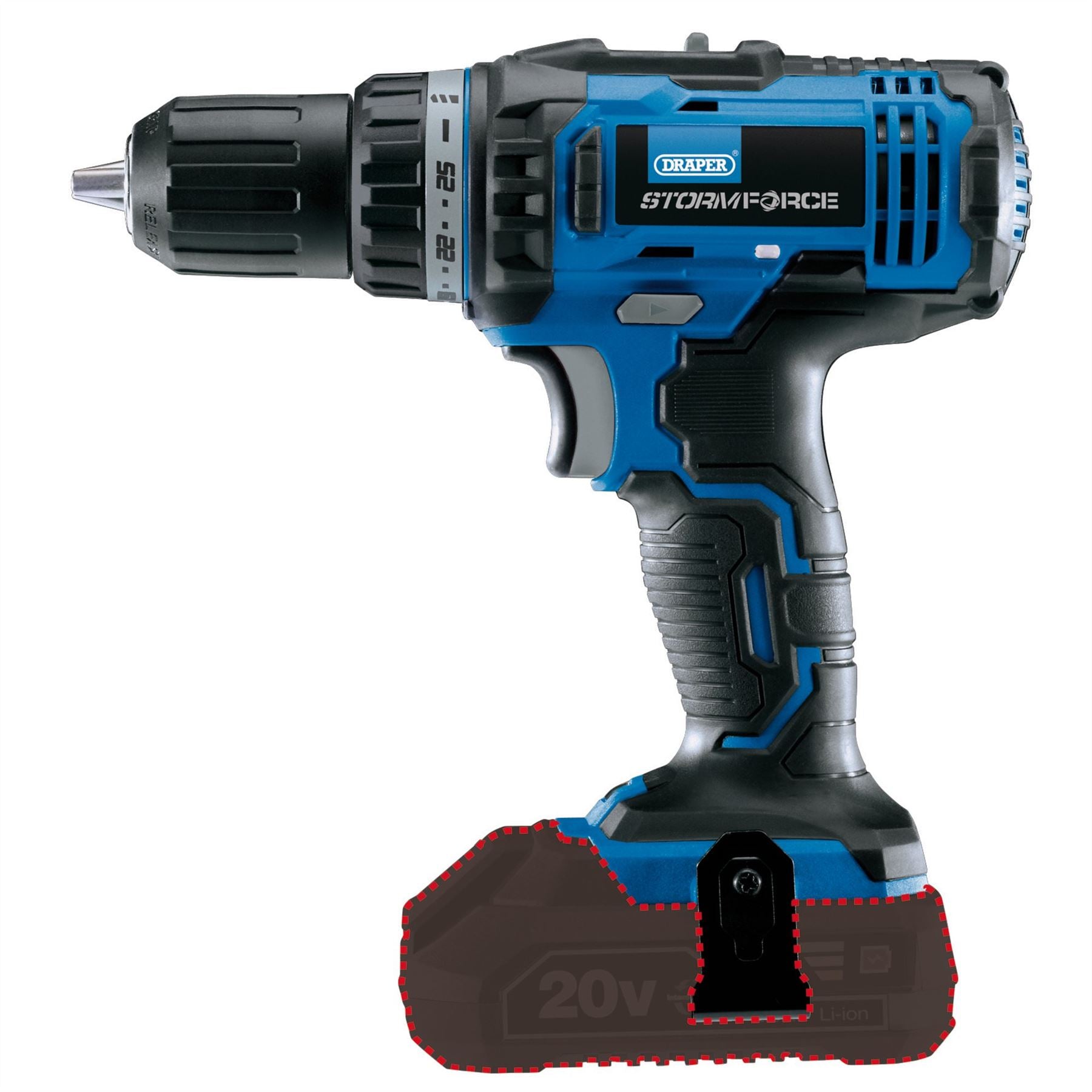Draper 89524 Storm Force® 20V Drill Driver Sold Bare Draper