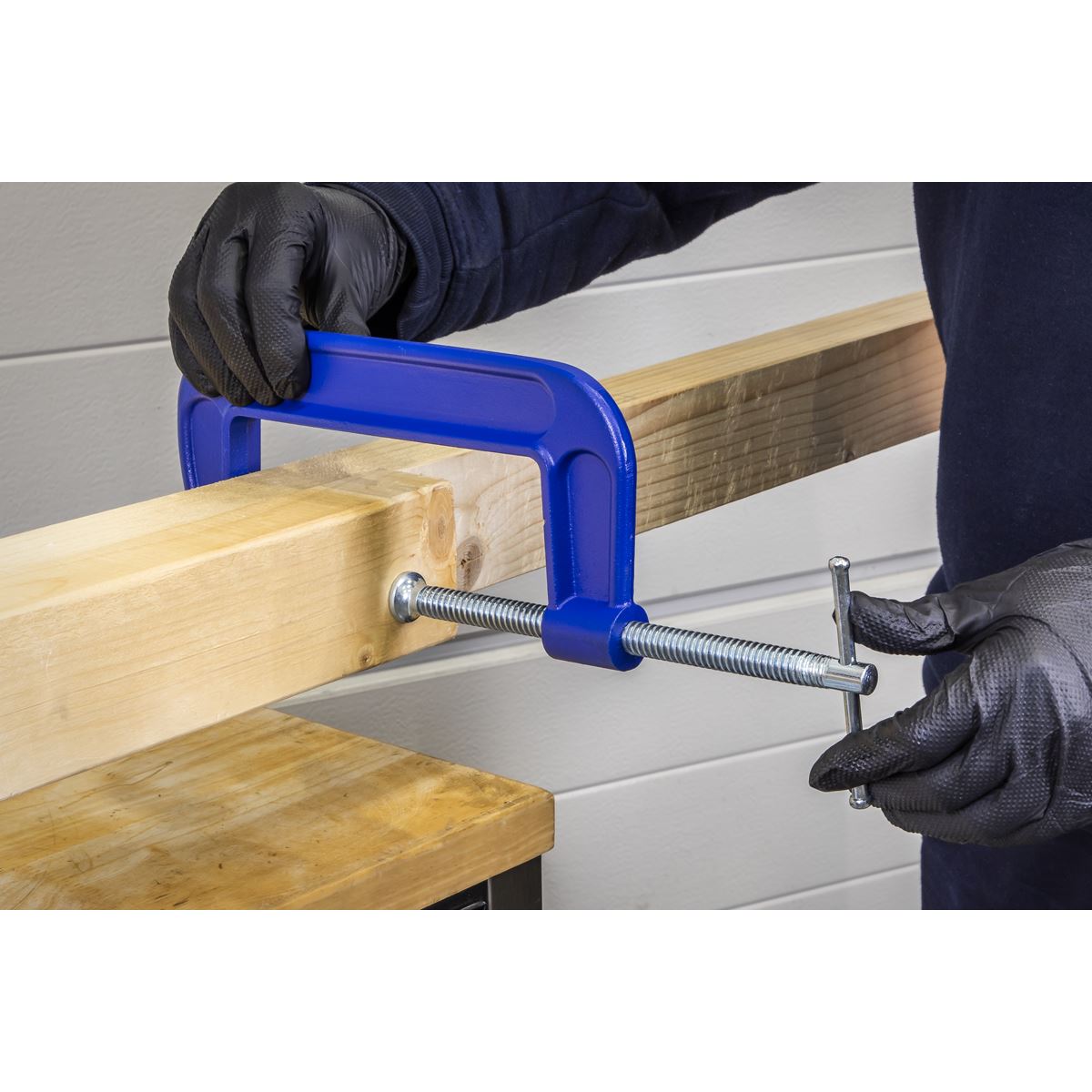 Sealey AK6006SET G-Clamp Set 150mm & 200mm 4pc Sealey