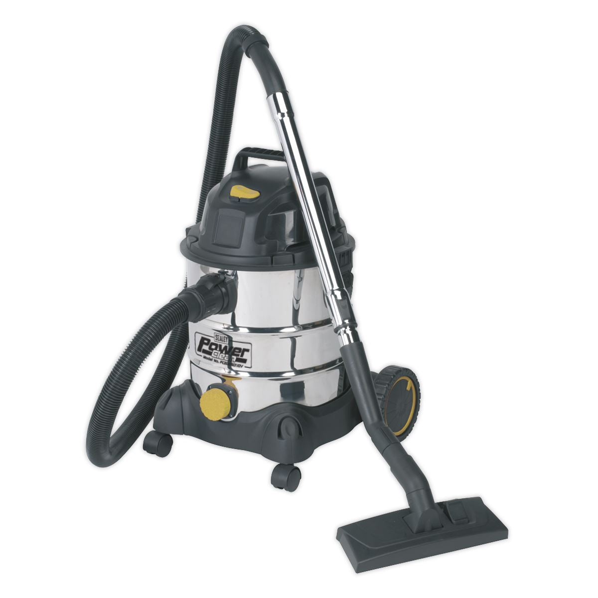 Sealey PC200SD110V Vacuum Cleaner Industrial Wet & Dry 20L 1250W/110V Stainless Drum Sealey