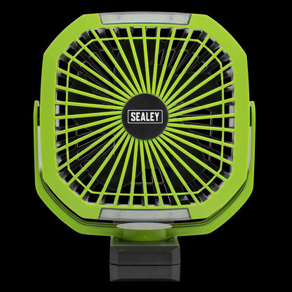 Sealey SCF8WL Portable Clip Fan with Worklight 8" 4 Speeds Sealey