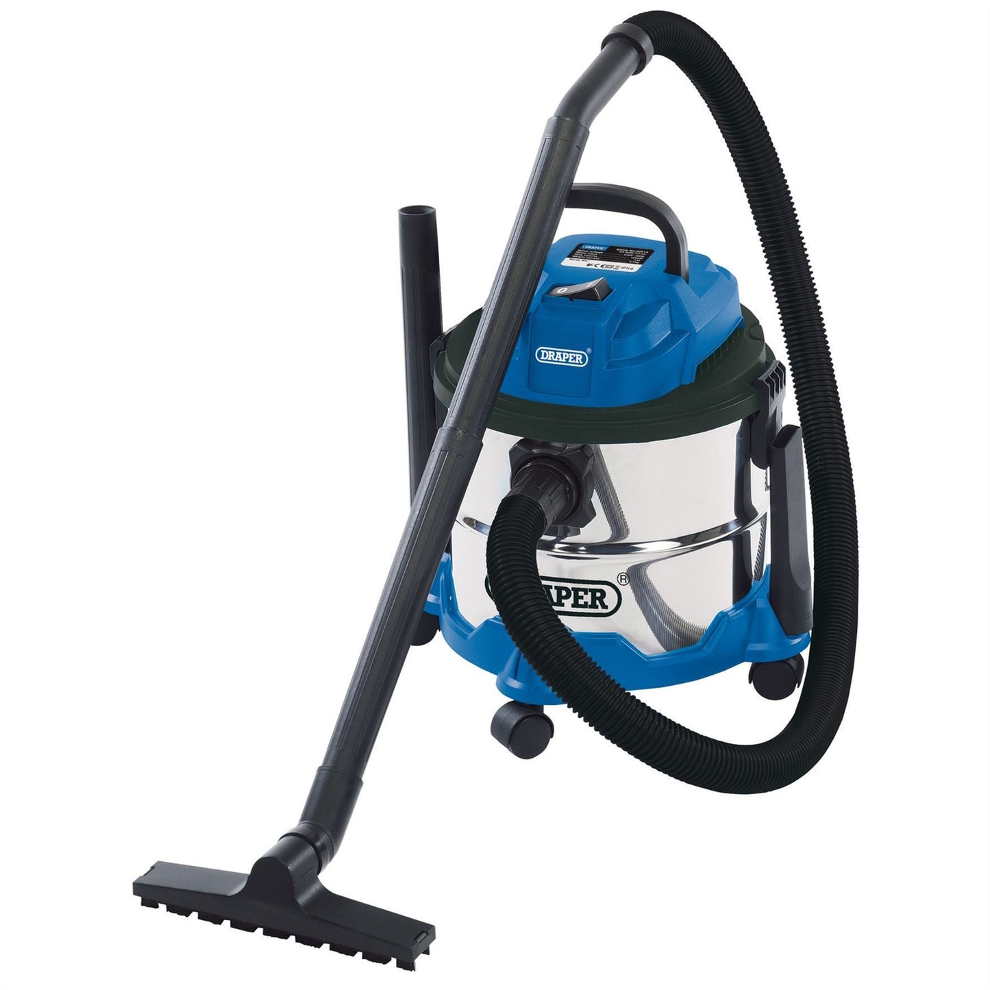 Draper 20514 230V Wet and Dry Vacuum Cleaner with Stainless Steel Tank 15L 1250W Draper